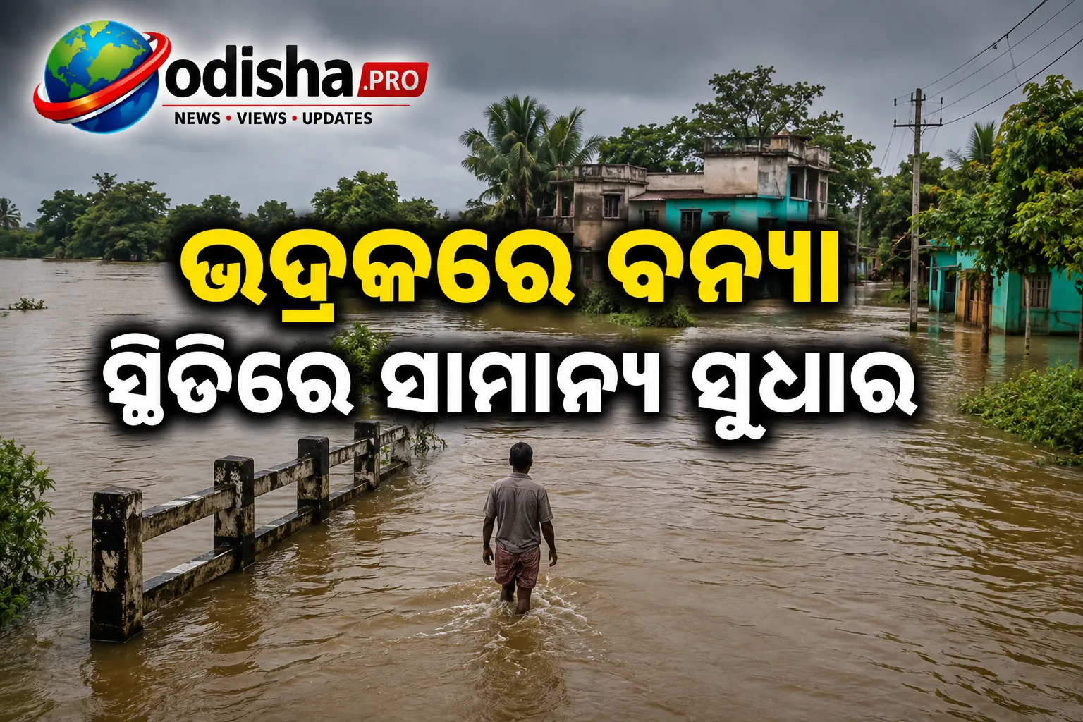 ଭଦ୍ରକରେ ବନ୍ୟା ସ୍ଥିତିରେ ସାମାନ୍ୟ ସୁଧାର: ବୈତରଣୀର ଜଳ କମୁଛି, ଏବେ ବି ସାଲନ୍ଦୀ ଉପରେ ନଜର