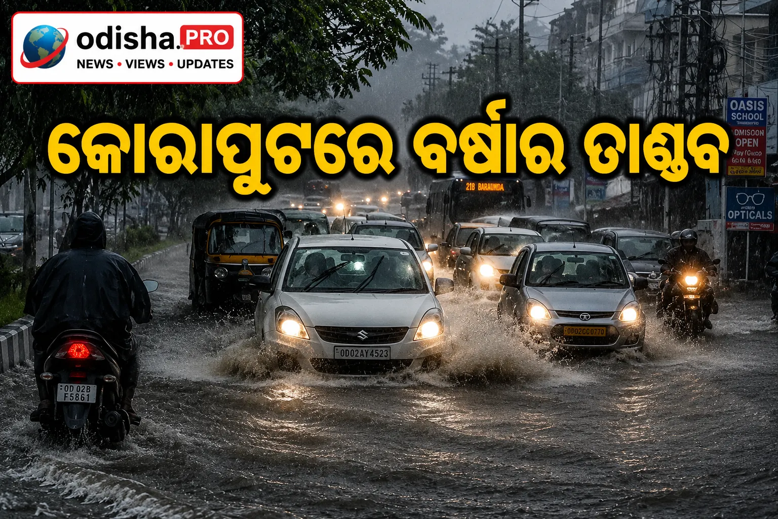 କୋରାପୁଟରେ ବର୍ଷାର ତାଣ୍ଡବ: ଭୁଶୁଡ଼ିଲା ଘର, ଜଳମଗ୍ନ ତଳିଆ ଅଞ୍ଚଳ