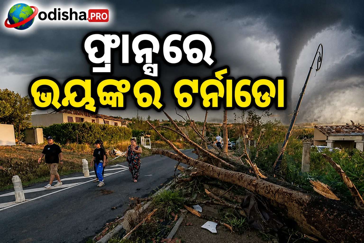 ଫ୍ରାନ୍ସରେ ଭୟଙ୍କର ଟର୍ନାଡୋ: ୩୯ ଆହତ, ୩୦୦ରୁ ଅଧିକ ଘର କ୍ଷତିଗ୍ରସ୍ତ