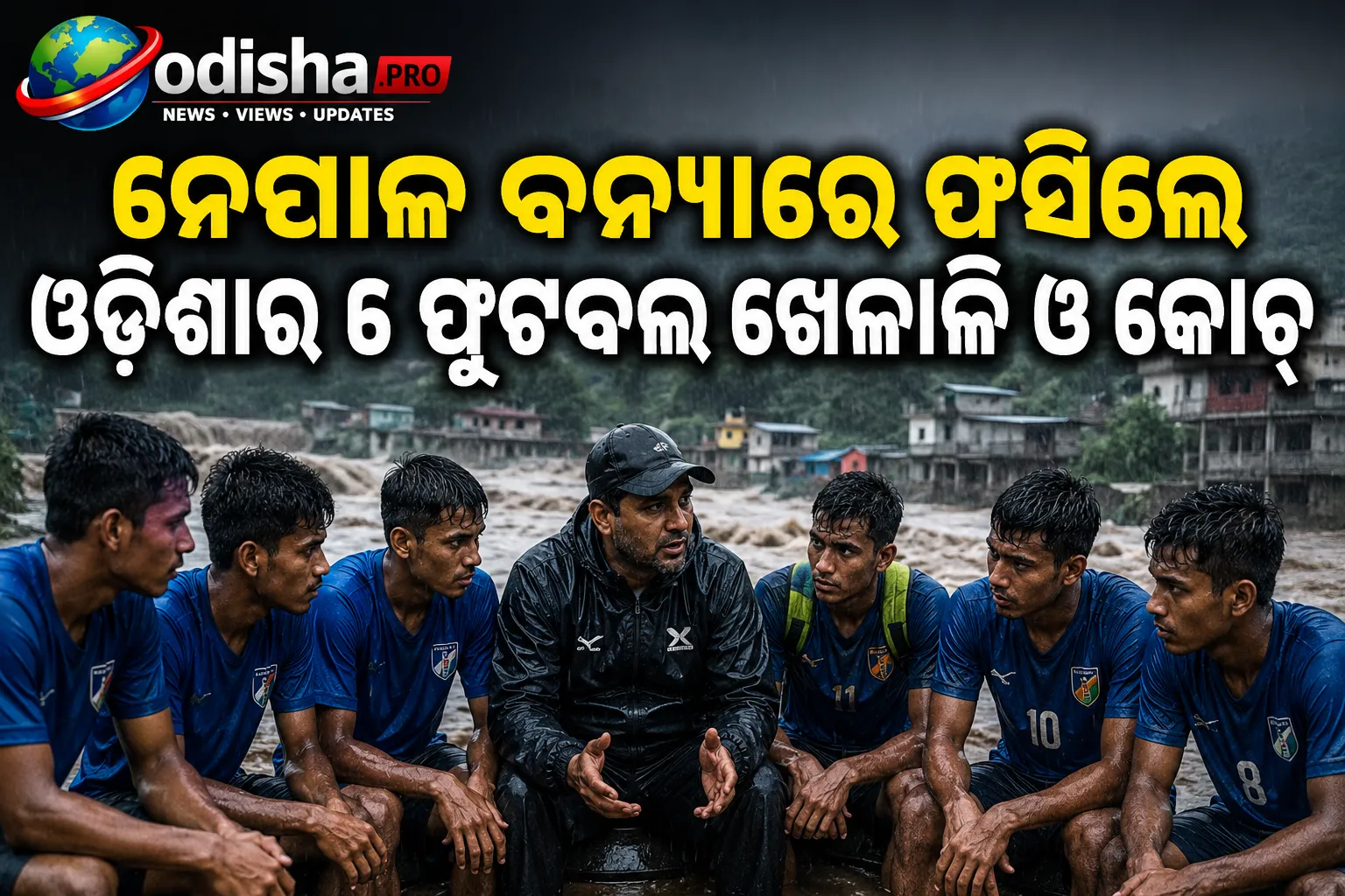 ନେପାଳ ବନ୍ୟାରେ ଫସିଲେ ଓଡ଼ିଶାର ୬ ଫୁଟବଲ ଖେଳାଳି ଓ କୋଚ୍‌, ସମସ୍ତେ ସୁରକ୍ଷିତ