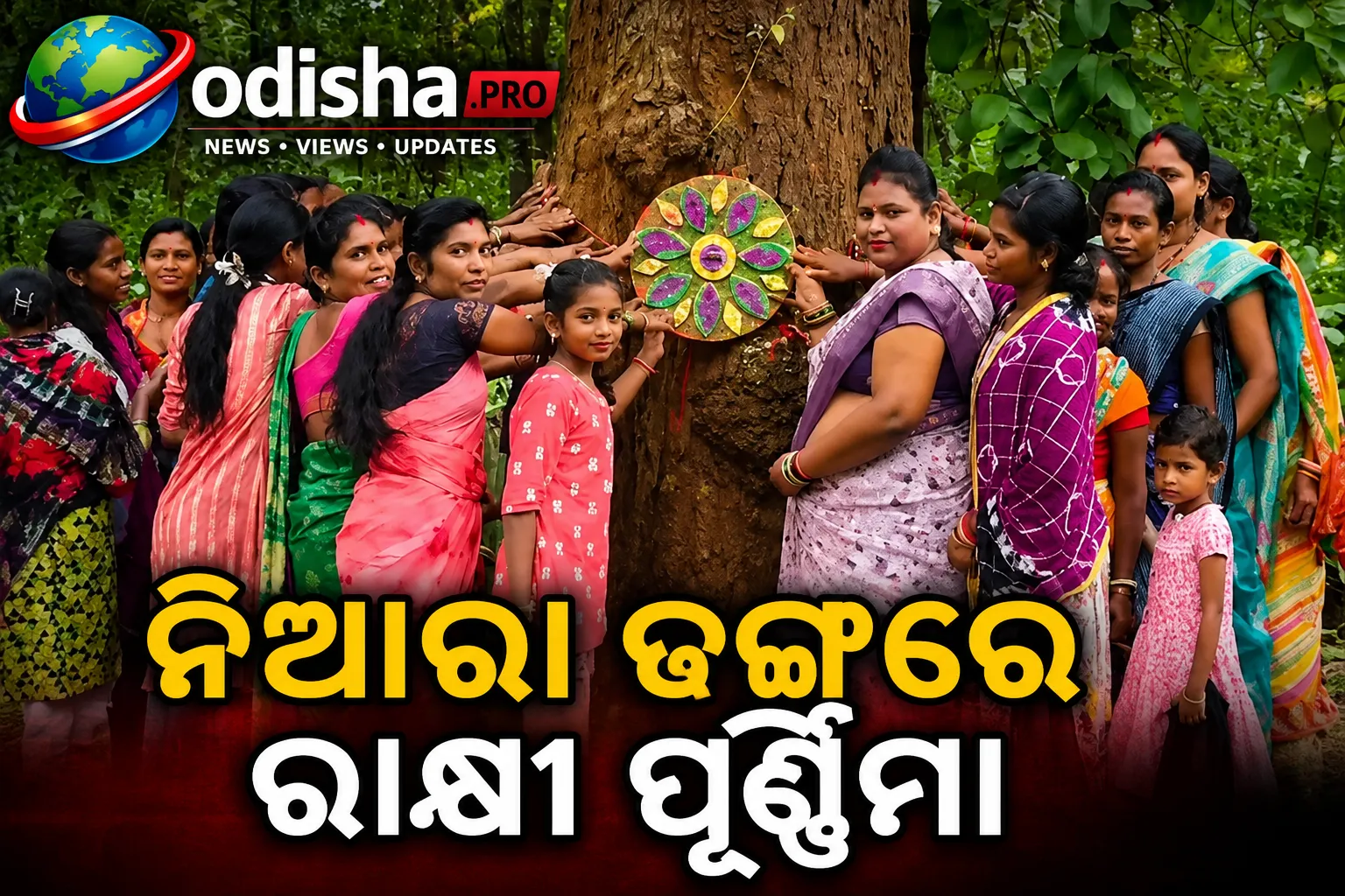 ନିଆରା ଢଙ୍ଗରେ ରାକ୍ଷୀ ପୂର୍ଣ୍ଣିମା: ଗଛକୁ ରାକ୍ଷୀ ବାନ୍ଧିଲେ ଓଡ଼ିଶାର ମହିଳା