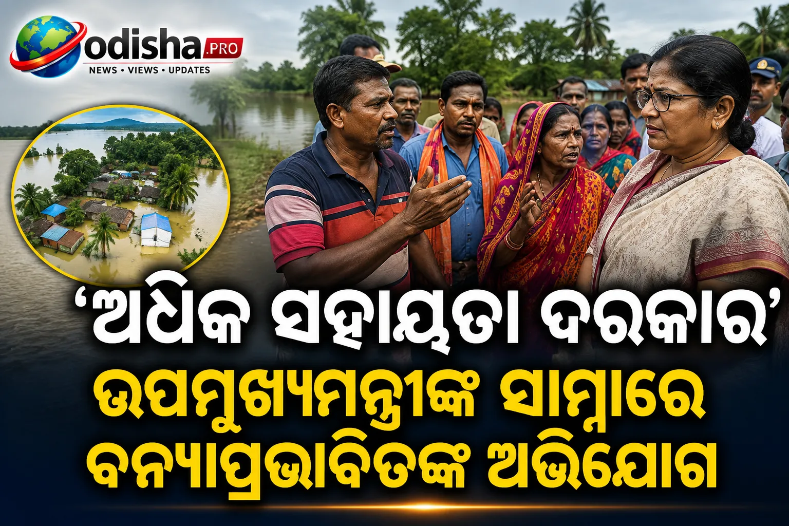 ବନ୍ୟା ପ୍ରଭାବିତ ଅଞ୍ଚଳ ପରିଦର୍ଶନରେ ଉପମୁଖ୍ୟମନ୍ତ୍ରୀ ପ୍ରଭାତୀ ପରିଡା; ଅଧିକ ରିଲିଫ ଦାବି କଲେ ଯାଜପୁରବାସୀ