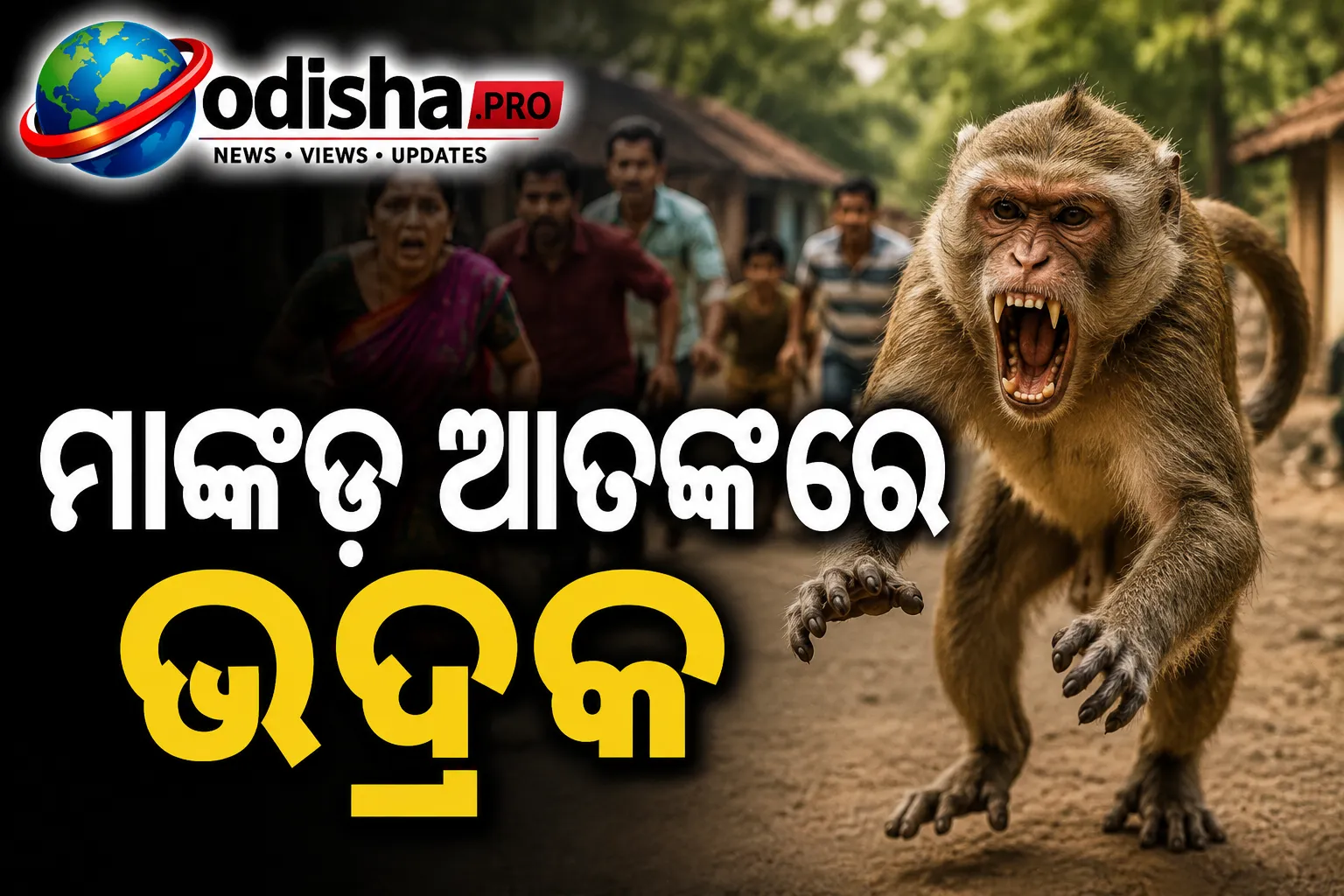 ମାଙ୍କଡ଼ ଆତଙ୍କରେ ଭଦ୍ରକ; ୨୦ରୁ ଅଧିକ ଆହତ, ଭୟରେ ଘରୁ ବାହାରୁନାହାନ୍ତି ଲୋକେ