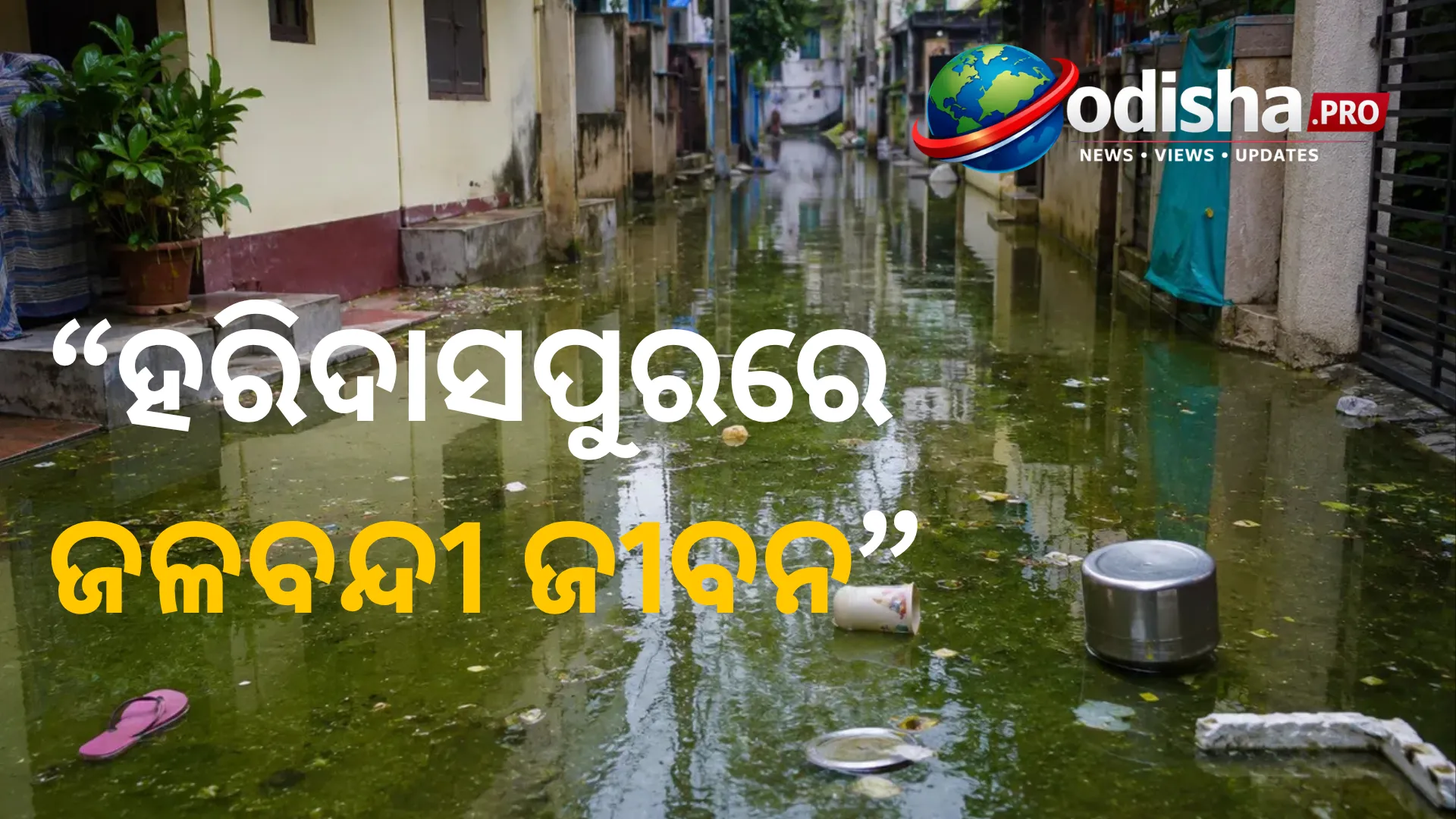 ହରିଦାସପୁରରେ ଜଳବନ୍ଦୀ ଜୀବନ: ଆଣ୍ଠୁରୁ ଅଣ୍ଟାଏ ପାଣିରେ ଫସିଛନ୍ତି ଲୋକେ, ବିଏମସି ଉପରେ ବର୍ଷିଲେ ବାସିନ୍ଦା