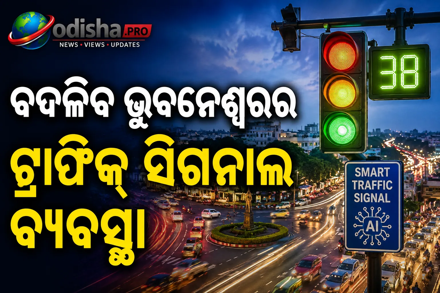 ଭୁବନେଶ୍ୱରରେ ବଦଳିବ ଟ୍ରାଫିକ ସିଗନାଲ ବ୍ୟବସ୍ଥା; ଦୁର୍ଗା ପୂଜା ସୁଦ୍ଧା ଲାଗିବ AI ଆଧାରିତ ସ୍ମାର୍ଟ ସିଗନାଲ