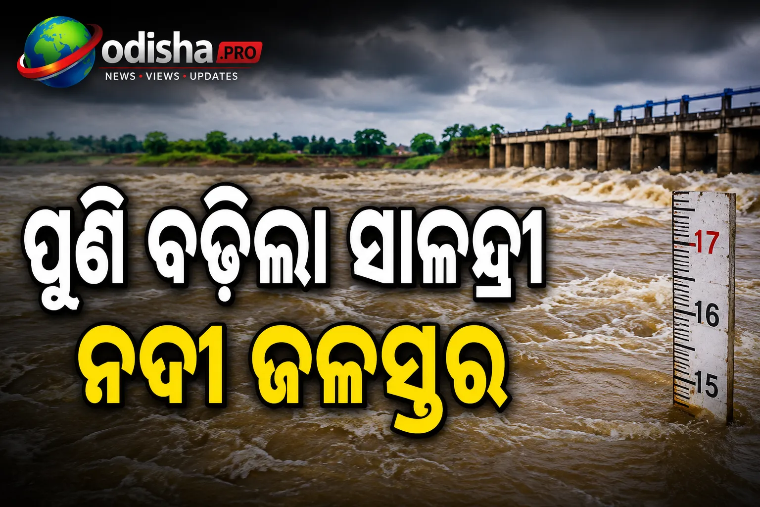 ପୁଣି ବଢ଼ିଲା ସାଳନ୍ଦୀ ନଦୀ ଜଳସ୍ତର, ଭଦ୍ରକରେ ପୁଣି ବନ୍ୟା ଆଶଙ୍କା