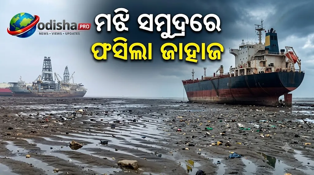 ହଠାତ୍‌ ପଛକୁ ହଟିଗଲା ସମୁଦ୍ର! ମଝି ସମୁଦ୍ରରେ ଫସିଲା ଜାହାଜ, ଭାଇରାଲ୍‌ ଭିଡିଓ ପଛର ସତ କ’ଣ?
