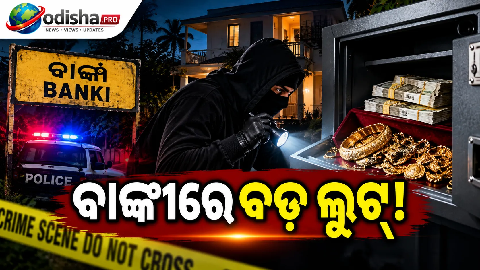 ବାଙ୍କୀରେ ବ୍ୟବସାୟୀଙ୍କ ଘରୁ ବଡ଼ ଲୁଟ୍‌: ୪.୫ ଲକ୍ଷ ଟଙ୍କା ସହ ସୁନା ଅଳଙ୍କାର ଚୋରି