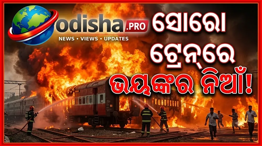 ସୋରୋ ଷ୍ଟେସନରେ କୋଇଲା ବୋଝେଇ ମାଲବାହୀ ଟ୍ରେନ୍‌ରେ ଭୟାବହ ଅଗ୍ନିକାଣ୍ଡ, ୭ଟି ବଗି ଜଳିଗଲା