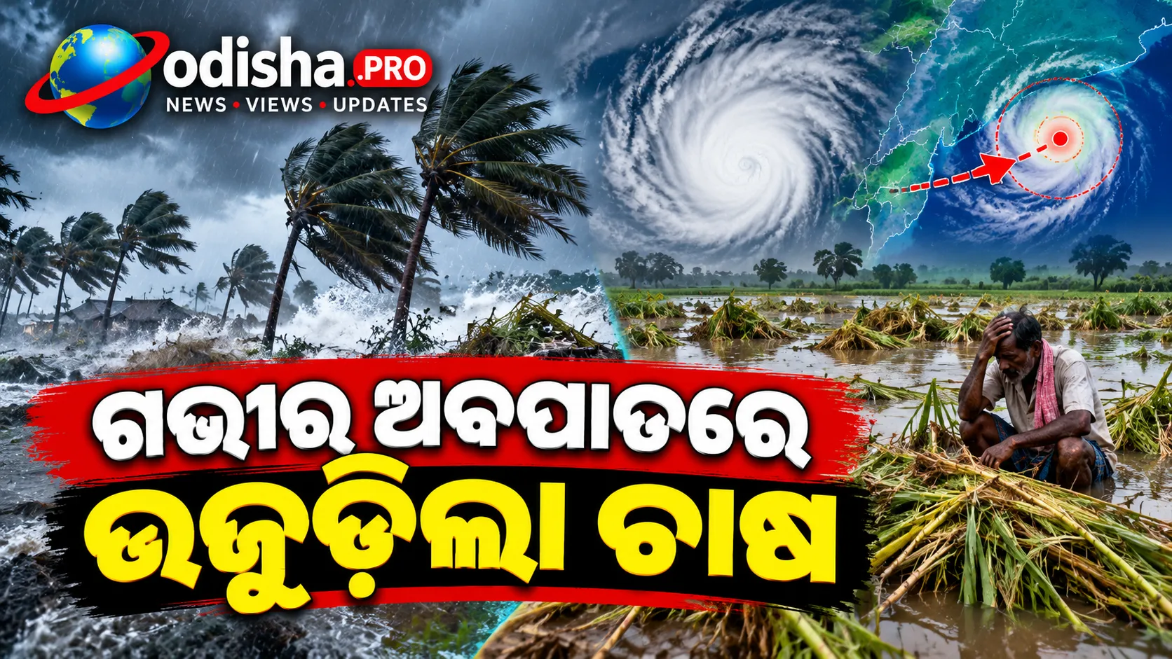 ଗଭୀର ଅବପାତରେ ଉଜୁଡ଼ିଲା ଚାଷ; ବନ୍ୟା ପାଣିରେ ବୁଡ଼ିଲା ଧାନ ଓ ପନିପରିବା
