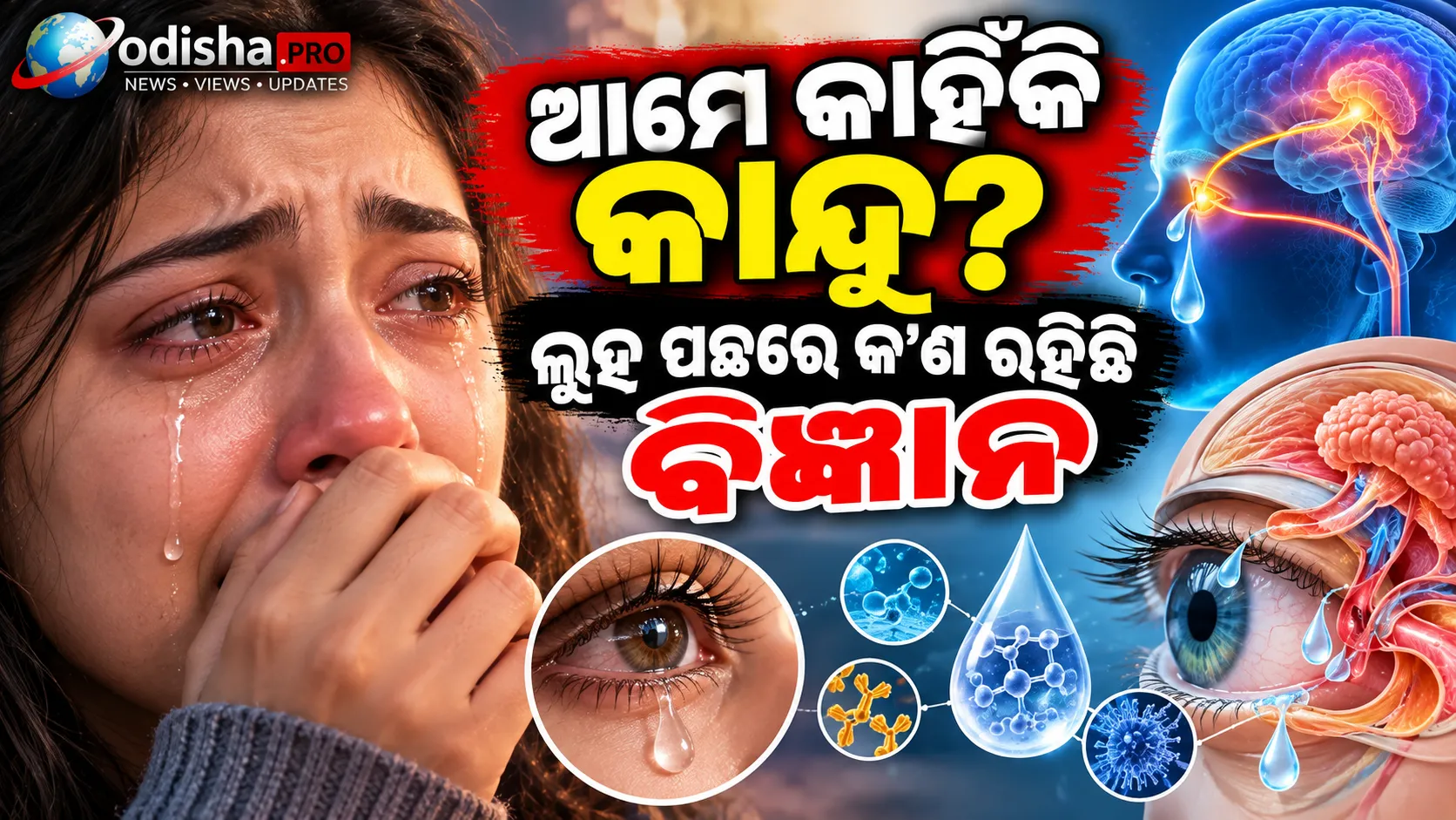 ଆମେ କାହିଁକି କାନ୍ଦୁ? ଲୁହ ପଛରେ କ’ଣ ରହିଛି ବିଜ୍ଞାନ, କାନ୍ଦିବା ପରେ କାହିଁକି ଲାଗେ ହାଲୁକା
