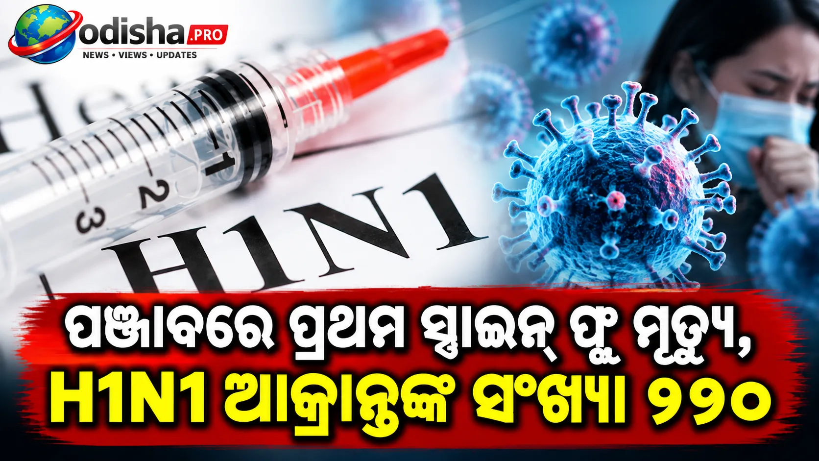 ପଞ୍ଜାବରେ ପ୍ରଥମ ସନ୍ଦିଗ୍ଧ ସ୍ୱାଇନ୍ ଫ୍ଲୁ ମୃତ୍ୟୁ, H1N1 ଆକ୍ରାନ୍ତଙ୍କ ସଂଖ୍ୟା ୨୨୦