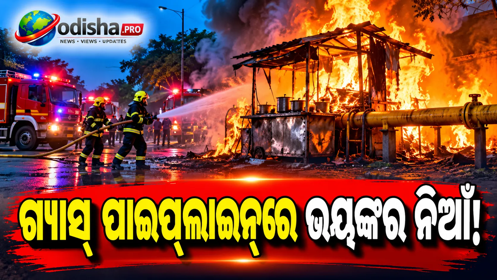 GAIL gas pipeline fire 