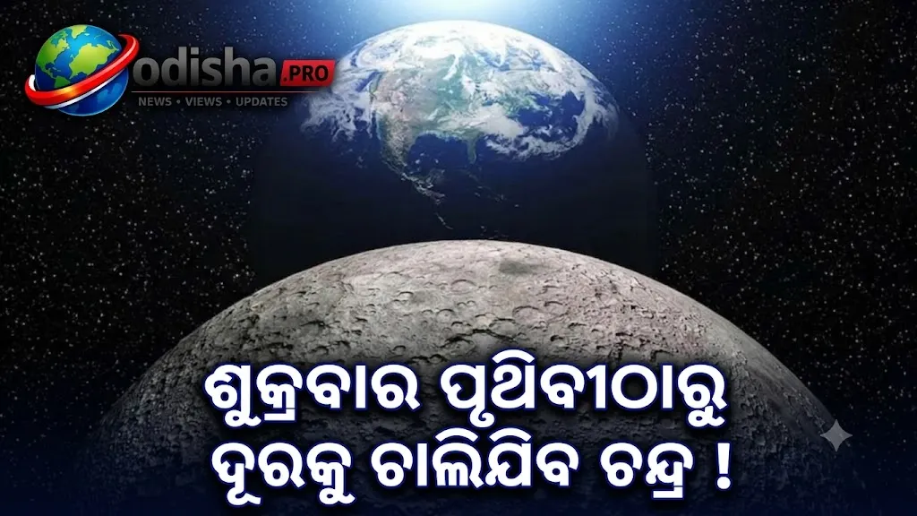 The Moon orbiting Earth at its farthest point.