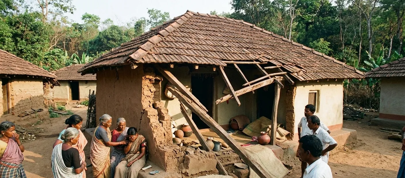 Wild elephant damages house leading to death of a child in Balasore Odisha