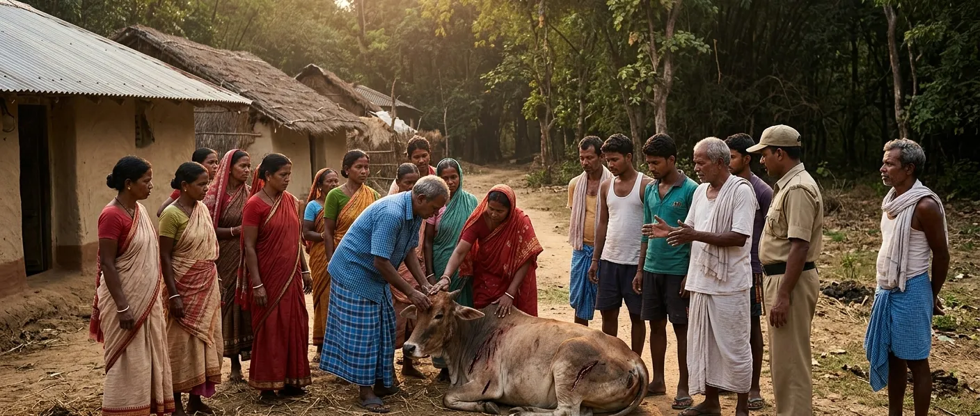 Villagers in fear after suspected tiger attack on livestock in Gajapati Odisha