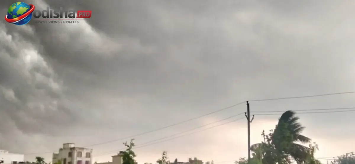 Dark monsoon clouds gather as southwest monsoon is set to enter Kerala and move towards Odisha.