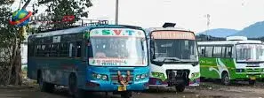 Passengers boarding an Odisha state bus after the government announced revised bus fares following a diesel price increase.
