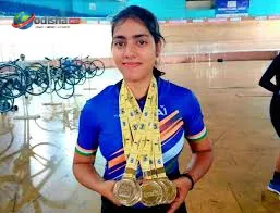 Anush Kohli cycling during training as the Kohli family celebrates sporting achievements on World Bicycle Day.